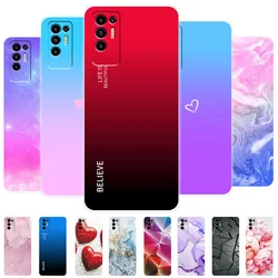 For Tecno Pova2 Case Marble Candy Transparent Phone Case For Tecno Pova 2 Silicone TPU Cover For Tecno Pova2 Case Pova2 Bumper