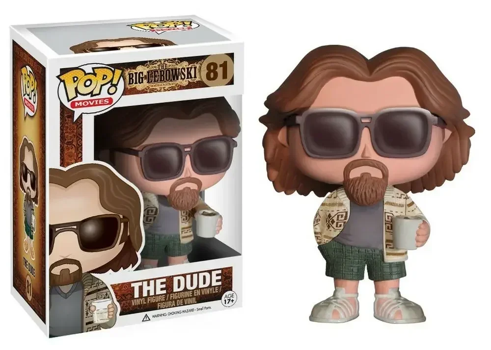 FUNKO POP Movies BIG LEBOWSKI Green Toes The Dude 81 # دوني 83 # يسوع 85 # ألعاب نموذجية قابلة للجمع من الفينيل PVC #5