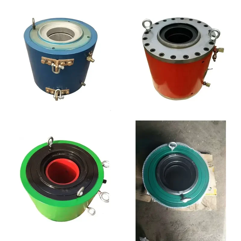 Single battery stranded wire center hole 150 tons 200 tons 300 tons single acting hollow plunger hydraulic