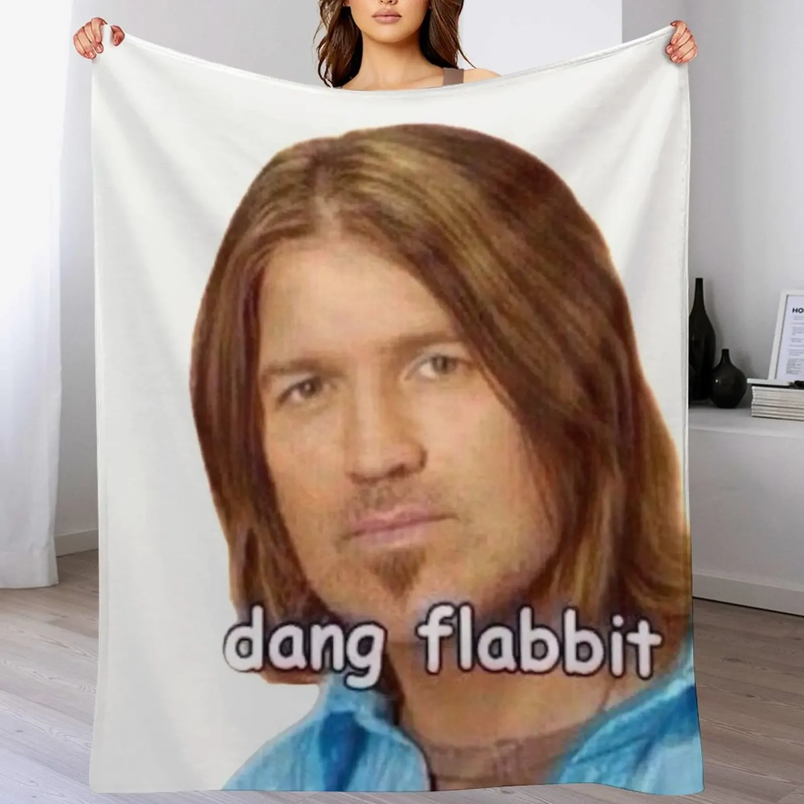 Dang Flabbit Billy Ray Cyrus Sticker Throw Blanket Fashion Sofas Moving Cute Plaid Blankets