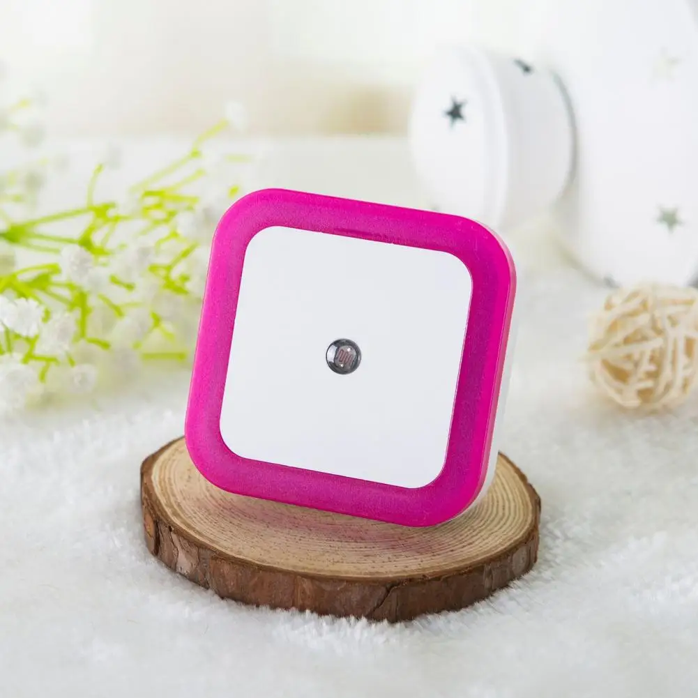 LED Night Lamp 110V/0.5W Square LED Lamp Compact Illumination  Convenient Light Sensor Control Square Night Lamp