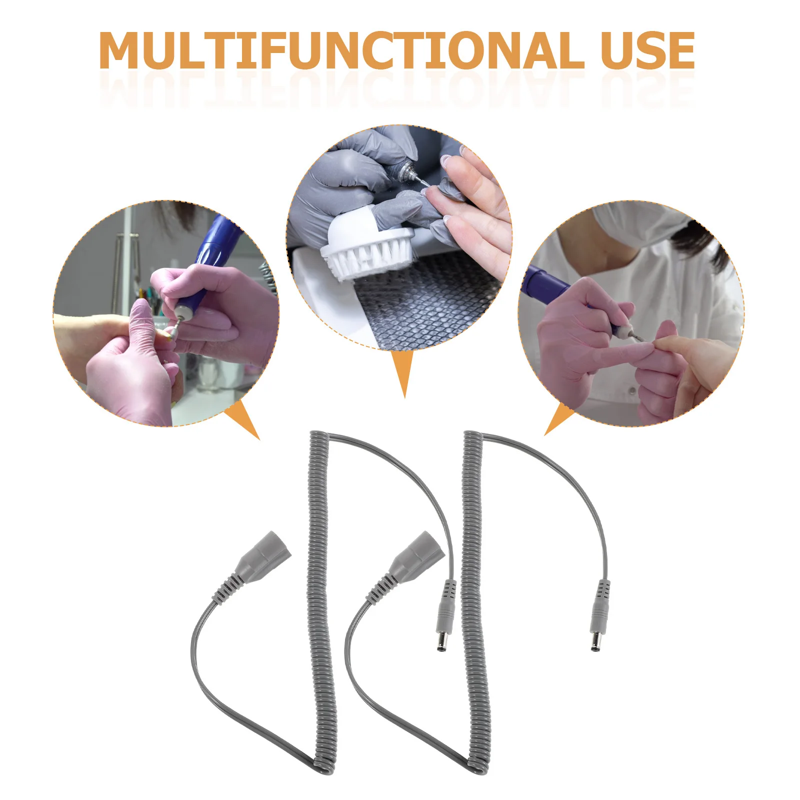 Cordon de moteur de remplacement pour perceuse à ongles, 2 pièces, câble d'alimentation Stable pour Machines de manucure électriques, accessoires de Machine à ongles