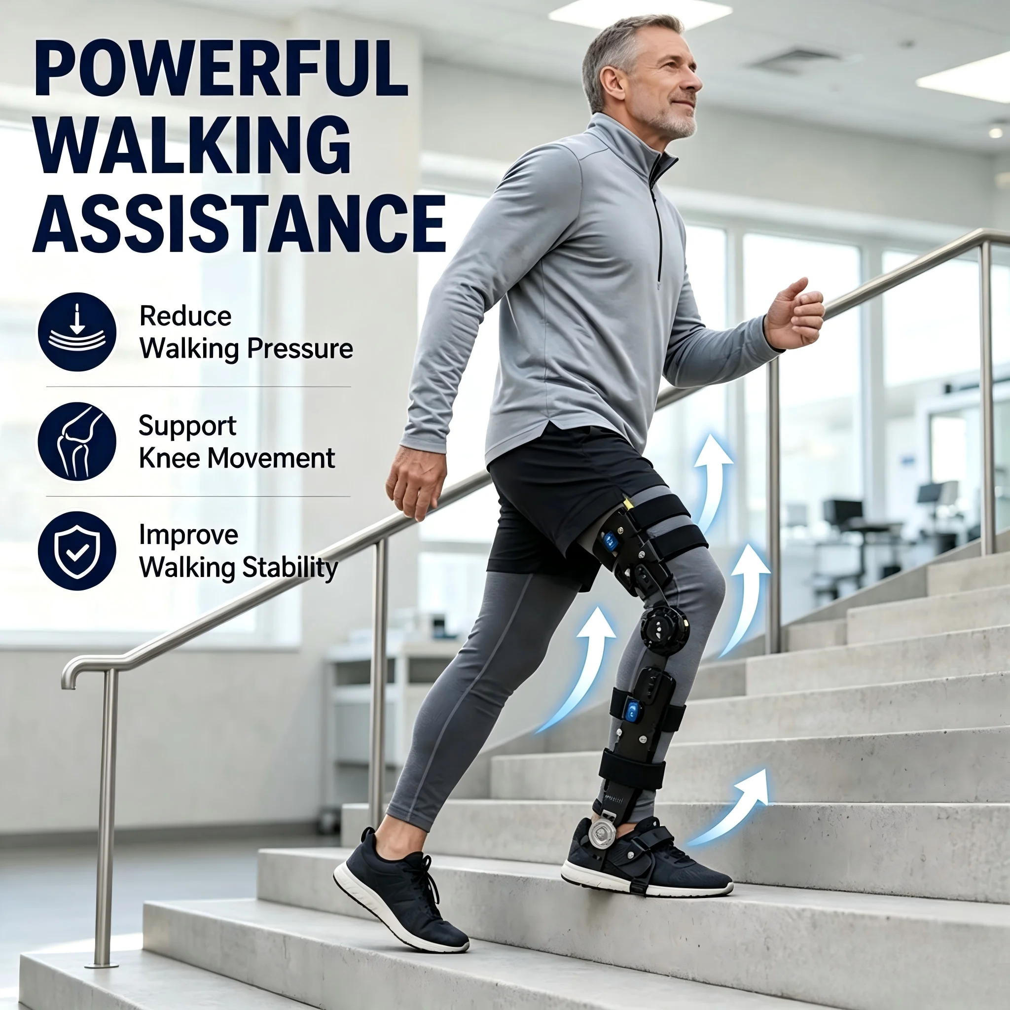 2026 New Product Exoskeleton Robot, Wearable Knee Exoskeleton for Walking Assistance, for Elderly & Disabled
