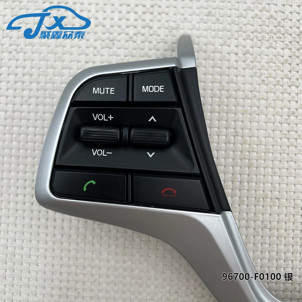 for Hyun-daiElantra AD OEM 96700-F0100 Automobile Multi-Function Steering Wheel Buttons Silver Version Compatible for Elantra AD