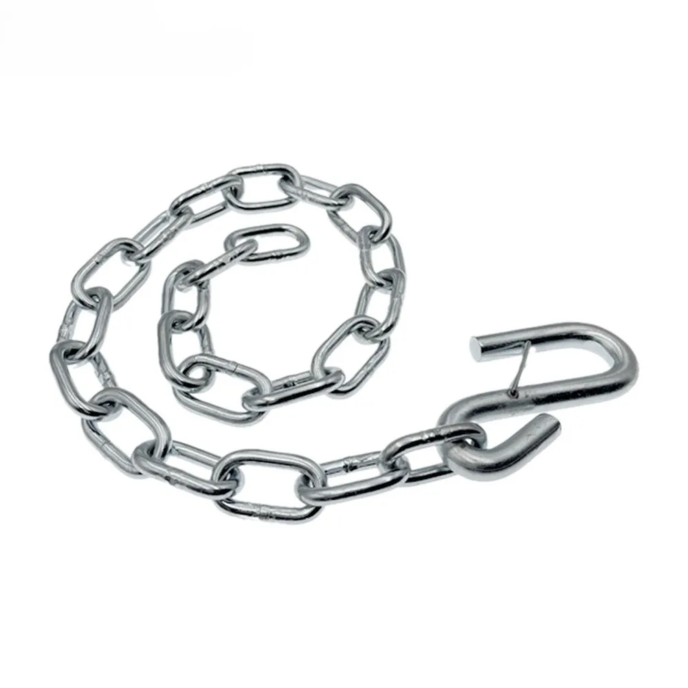 For Towing Chain with 3500LB Capacity Single S Spring Hook and Anti Theft Features for Secure RV and Car Hauling