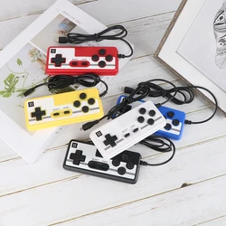 1Pc Classic Retro Version Of Home Fc Plug-in Double Handheld Game Console Handle Black,yellow, Red, Blue Or White