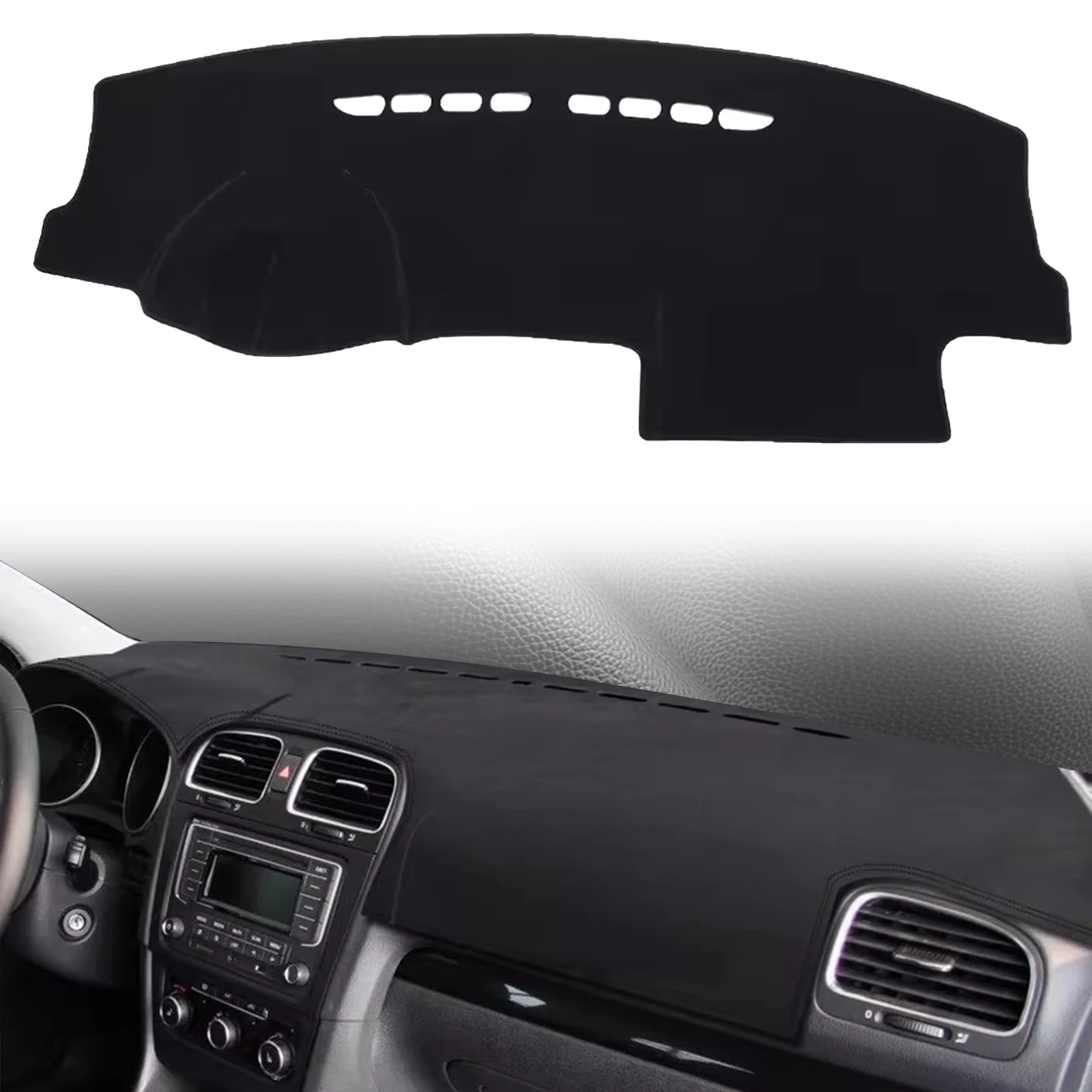 

for Volkswagen VW Golf 6 2013-2009 MK6 ​​Car Dashmat Dashboard Cover Pad DashMat Sunshade Protective Carpet Accessories