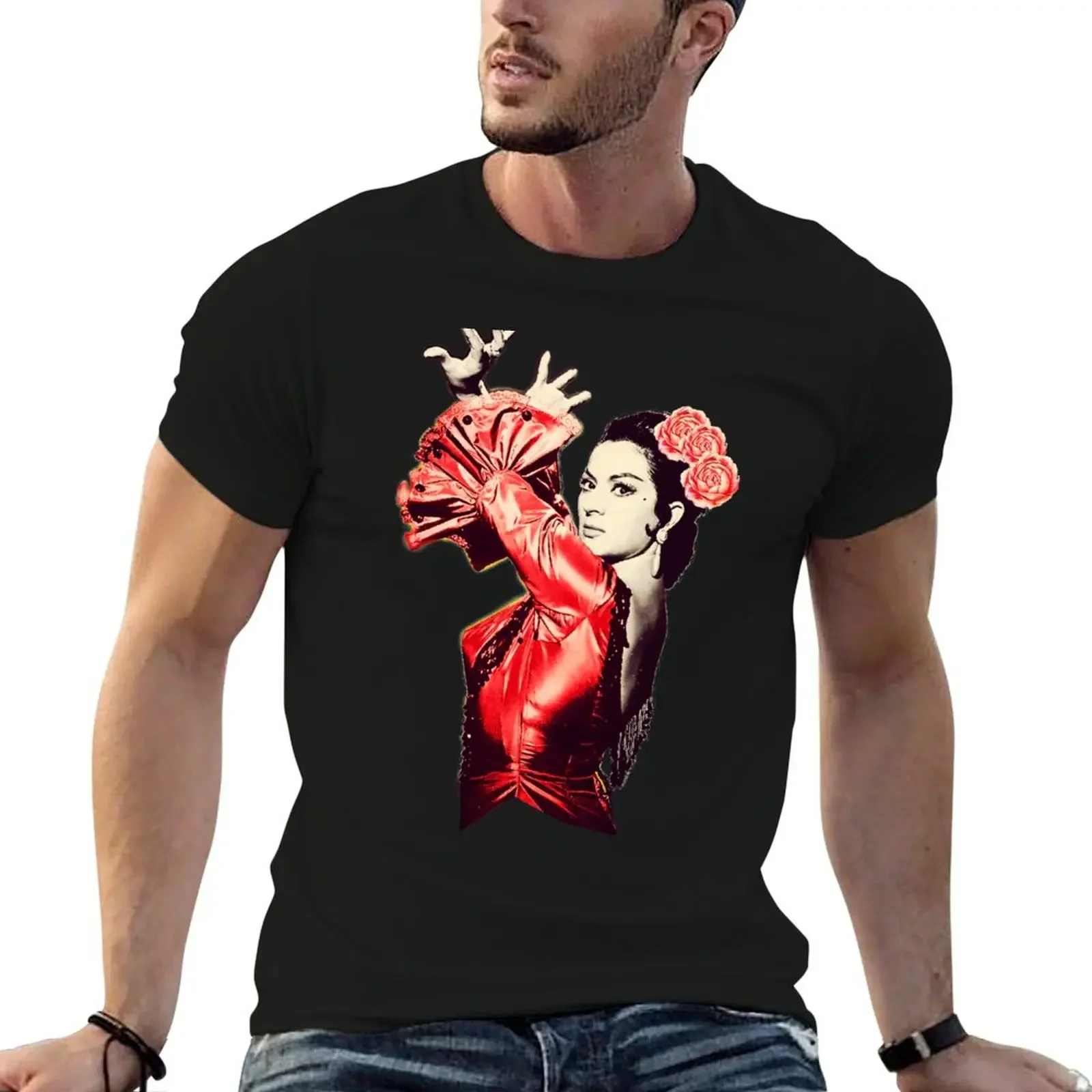 

Lola Flowers Red Background T-Shirt man t shirt cute tops cheap stuff plus size tops outfits for men