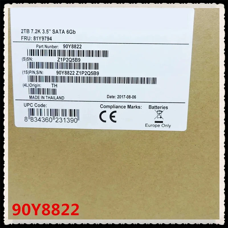 100%New In box  3 year warranty  90Y8822 81Y9794  2TB 7.2K SATA 3.5inch  M4  Need more angles photos, please contact me