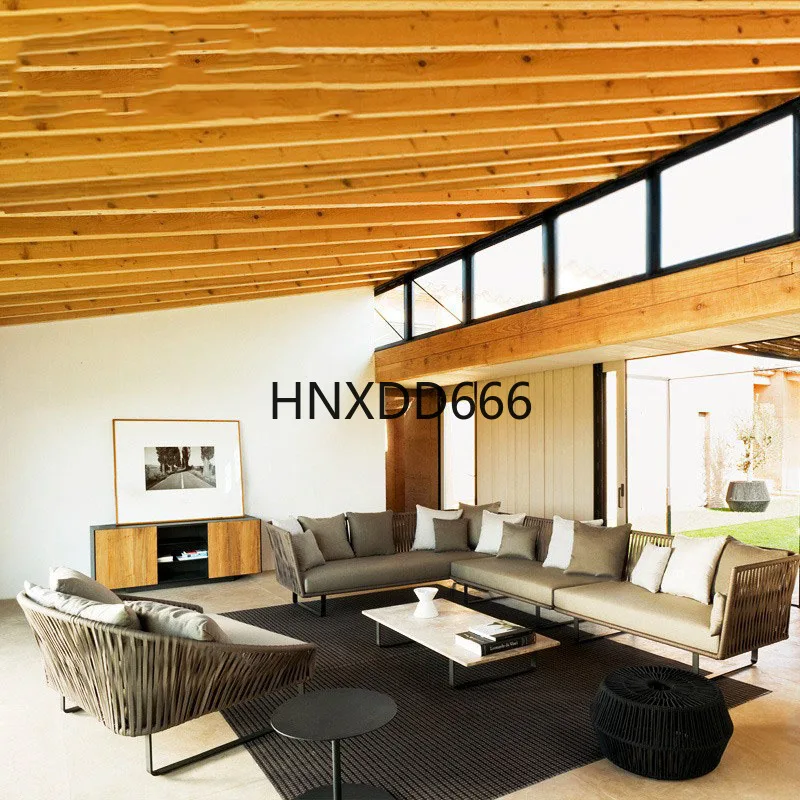 Outdoor sofa European rattan garden combination