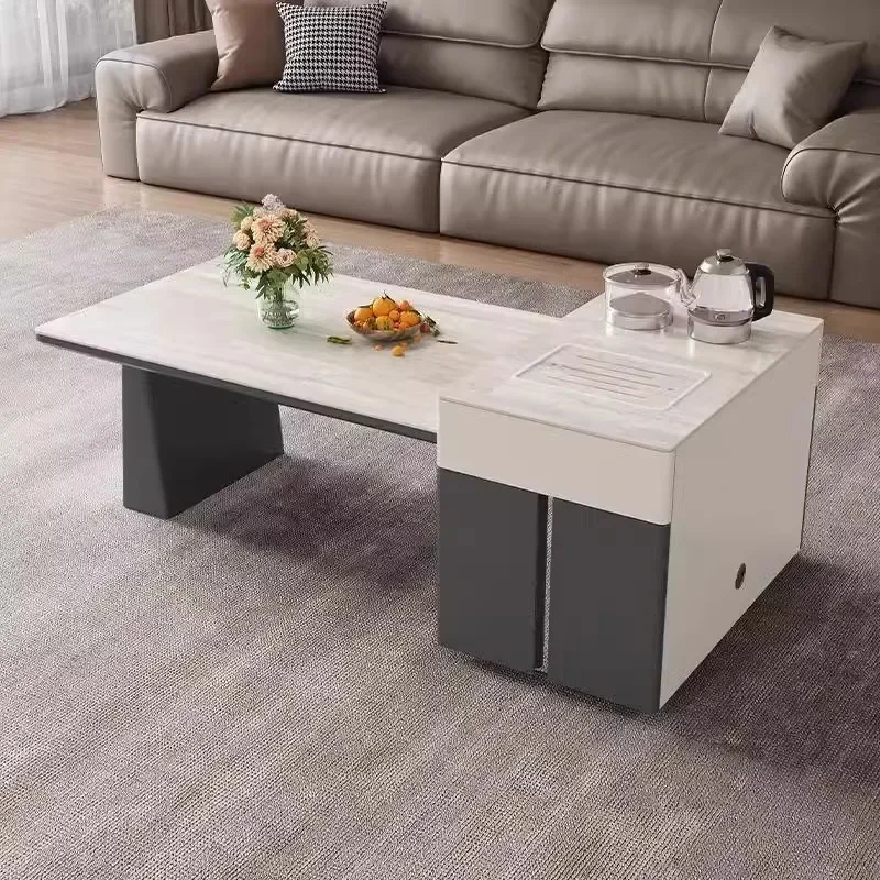 Premium living room coffee table light luxury household balcony small apartment tea table automatic kettle