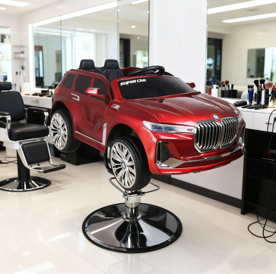 Hairdressing Chair Children's Electric Car Singing Music Modeling Barber Chair Lifting And Rotating Cutting Chair Seat
