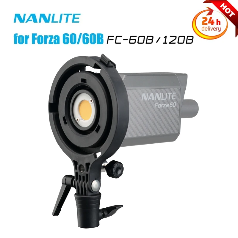 

Nanlite Bowens Mount Adapter for Nanlite Forza 60/60B,FC-60B FC-120B LED Light Accessory - AS-BA-FMM