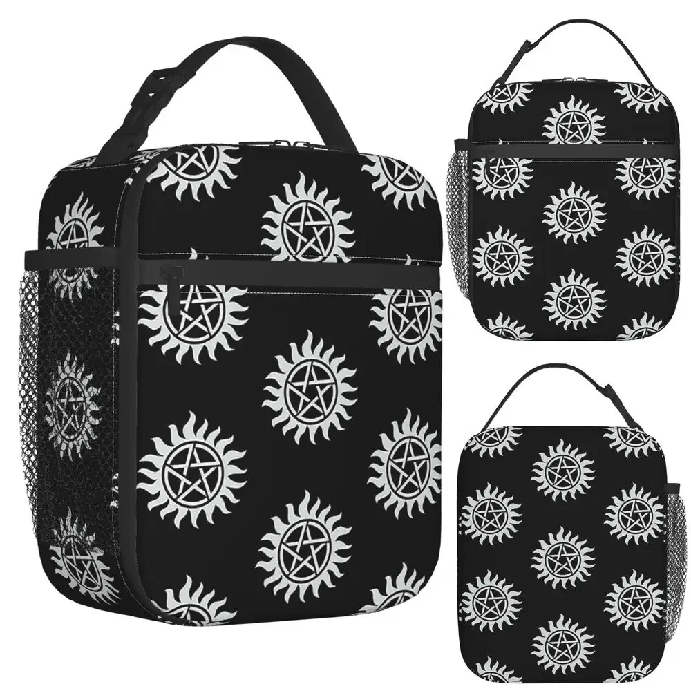 Supernatural Protection Insulated Lunch Bag for Women Office Cooler Thermal Food Box Tote Leakproof Lunch Boxes Container