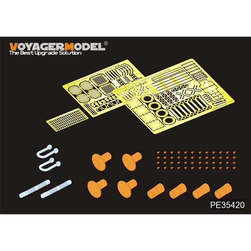 Voyager modelo PE35420 1/35 escala WWII alemán Schwere Plattformwagen tipo Ssyms 80 (para TRUMPETER 00221)