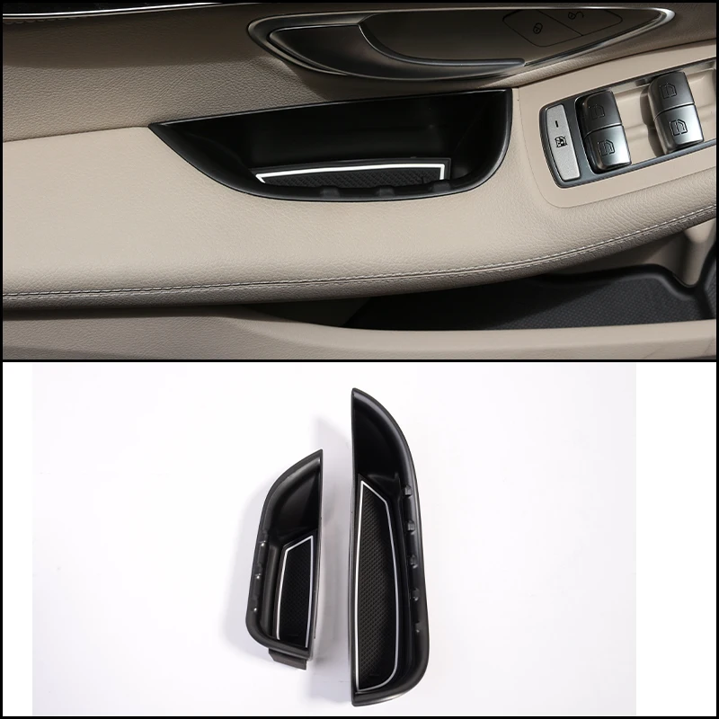 

For Mercedes Benz C-Class W205 GLC Class X253 2015-2021 ABS Car Front Door Handle Storage Box Tray Interior Accessories