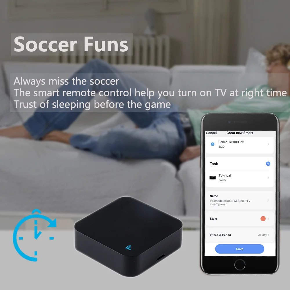 Поддержка Tuya Smart Life Alexa Google Assistant Инфракрасный контроллер через для кондиционера ТВ WiFi Smart IR Remote Control Tuya