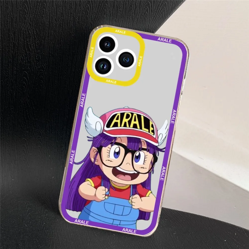 Cartoon Dr Slump Arale Phone Case For iPhone 11 12 Mini 13 14 15 Pro Max Transparent Shell