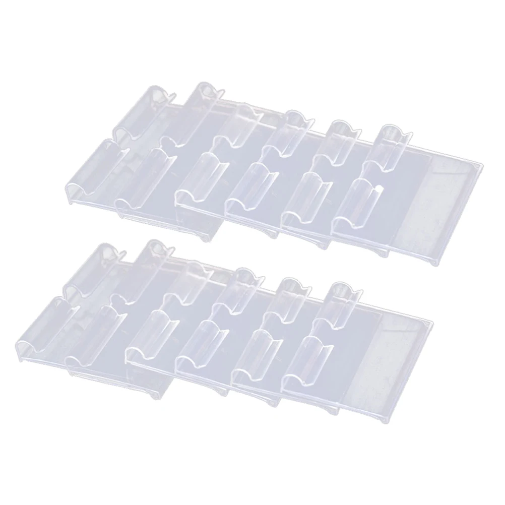 

50pcs Price Tags PVC Clear Supermarket Retail Store Shelf Label Clips Smooth Practical Transparent Design for Shelves