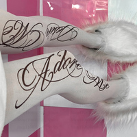 Emo Girls Retro Gothic Pantyhose Y2k Style Letter Printed Gothic Pantyhose Fashion Punk Casual Pantyhose 2000s Kawaii Cute