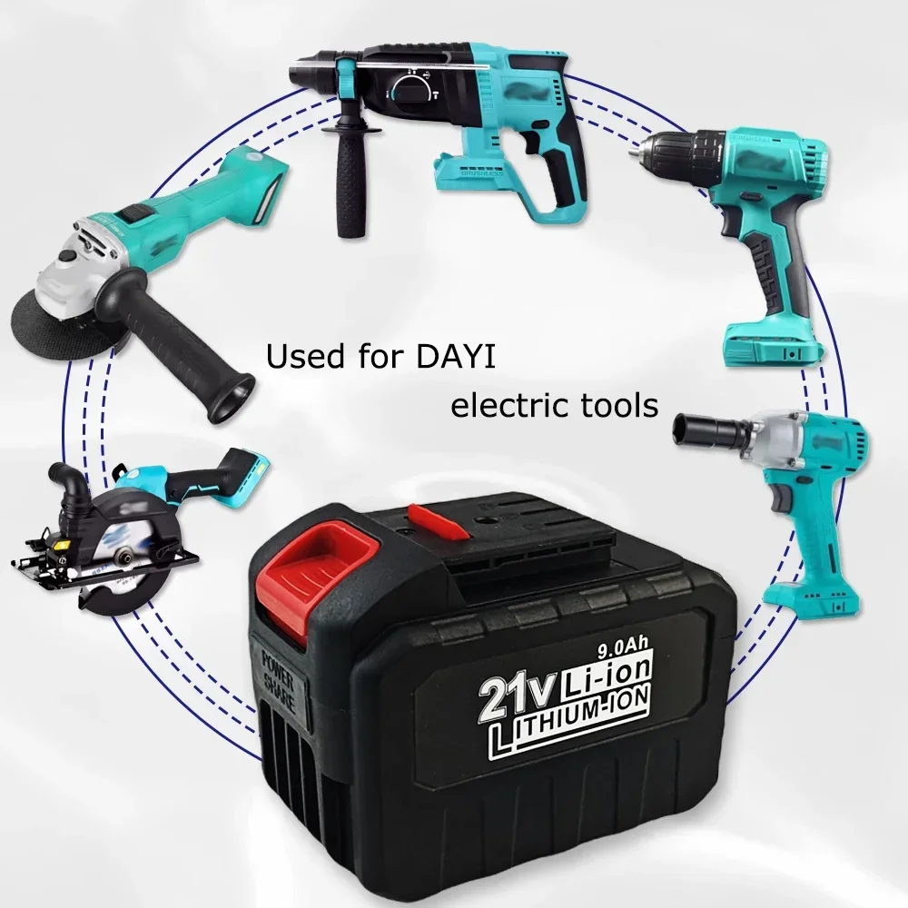 for Dayi 21V  battery 3AH/6AH/9AH Lithium-ion rechargeable  cordless screwdriver,gun drill power tool accessories