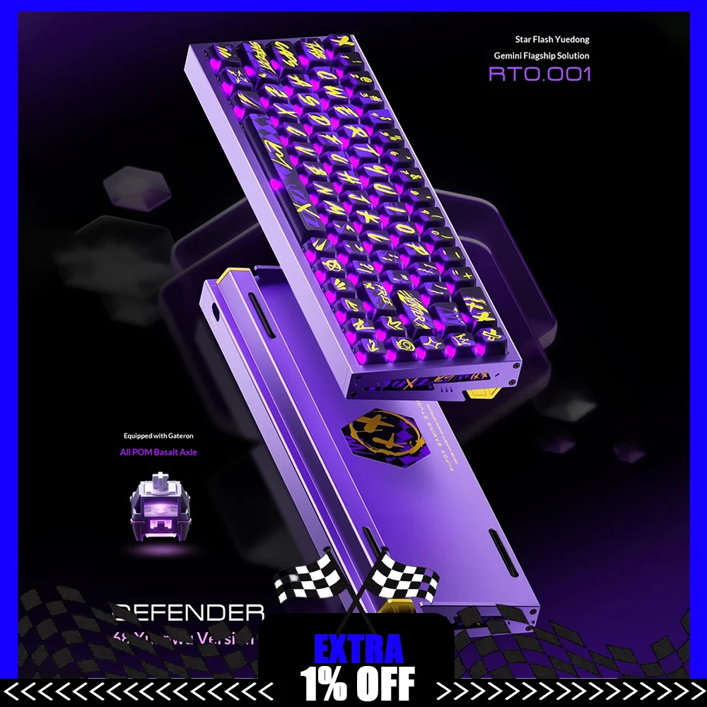 

PIIFOX DEF68-XW-ZJ Wired Keyboard RTO.001 Is Accurate And Stable 8K HZ Magnetic Axis Keyboard Double Ended Drive Pc Accessories