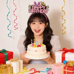 Birthday Party Decoration Hair Accessories, Happy Crown Headband for Kids and Adults