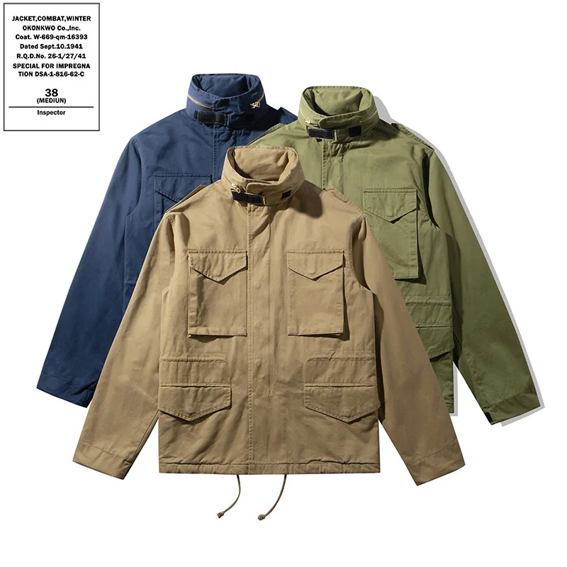 

Тактическая ветровка с капюшоном в американском стиле ретро Hard Man M, молодежная осенняя ветрозащитная хлопчатобумажная ткань