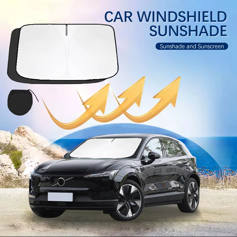 

Car Visor Sunscreen Window Sun Shade Blocks Parasol Coche UV Rays Driver Protection For Volvo EX30 EX90 XC100 C40 R Design