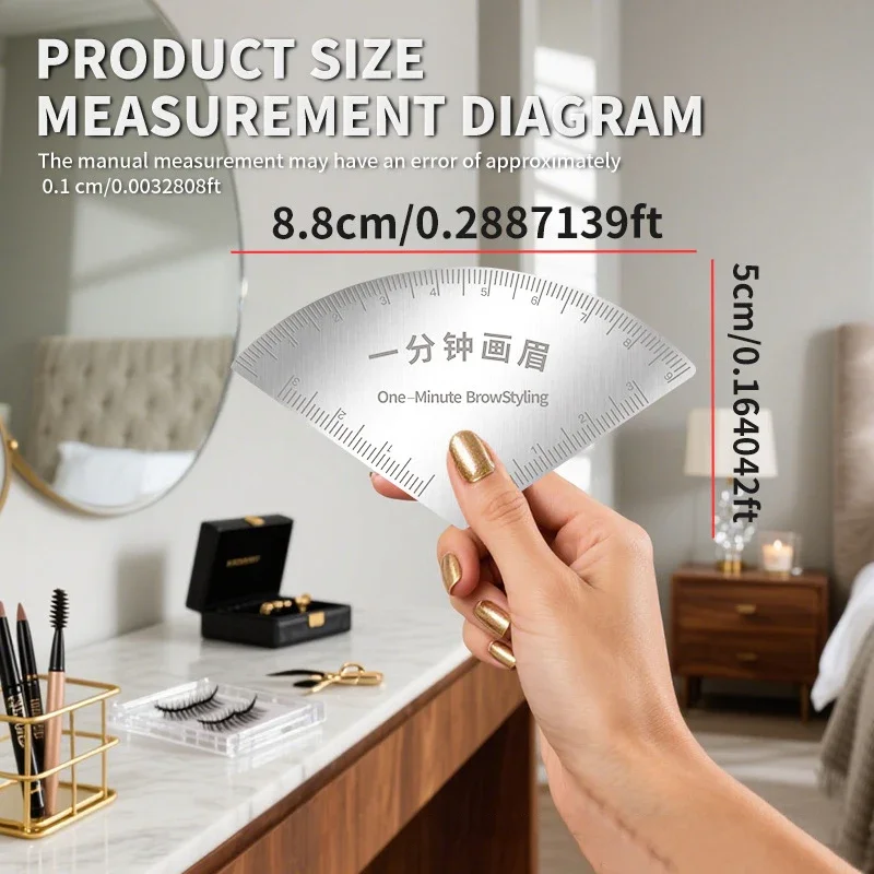 

Линейка для быстрого рисования дизайна бровей, инструмент для микроблейдинга, инструмент для картирования, руководство для рисования перманентного макияжа, линейка для татуировки, многоразовые