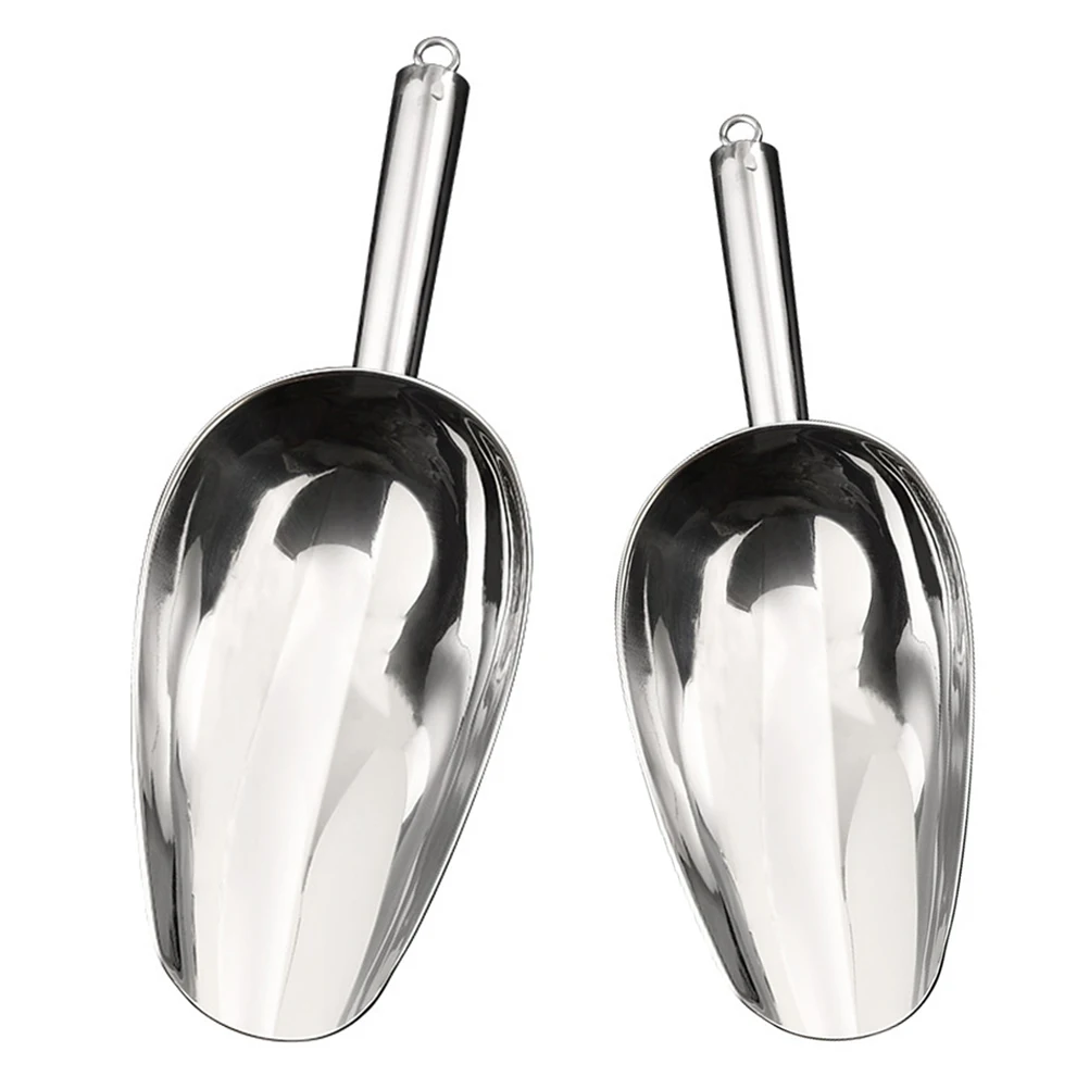 

2Pcs StainlessSteelPetFoodScoop DurableEasytoClean DogCatFeedingTool MeasuringCupShovelSpoons MultifunctionPetSupplies