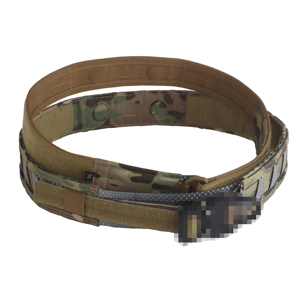 Tactical MOLLE Belt Double Layer Magnetic Positioning Outdoor Hunting Shooting Airsoft Battle Belt Quick Release Matel Buckle