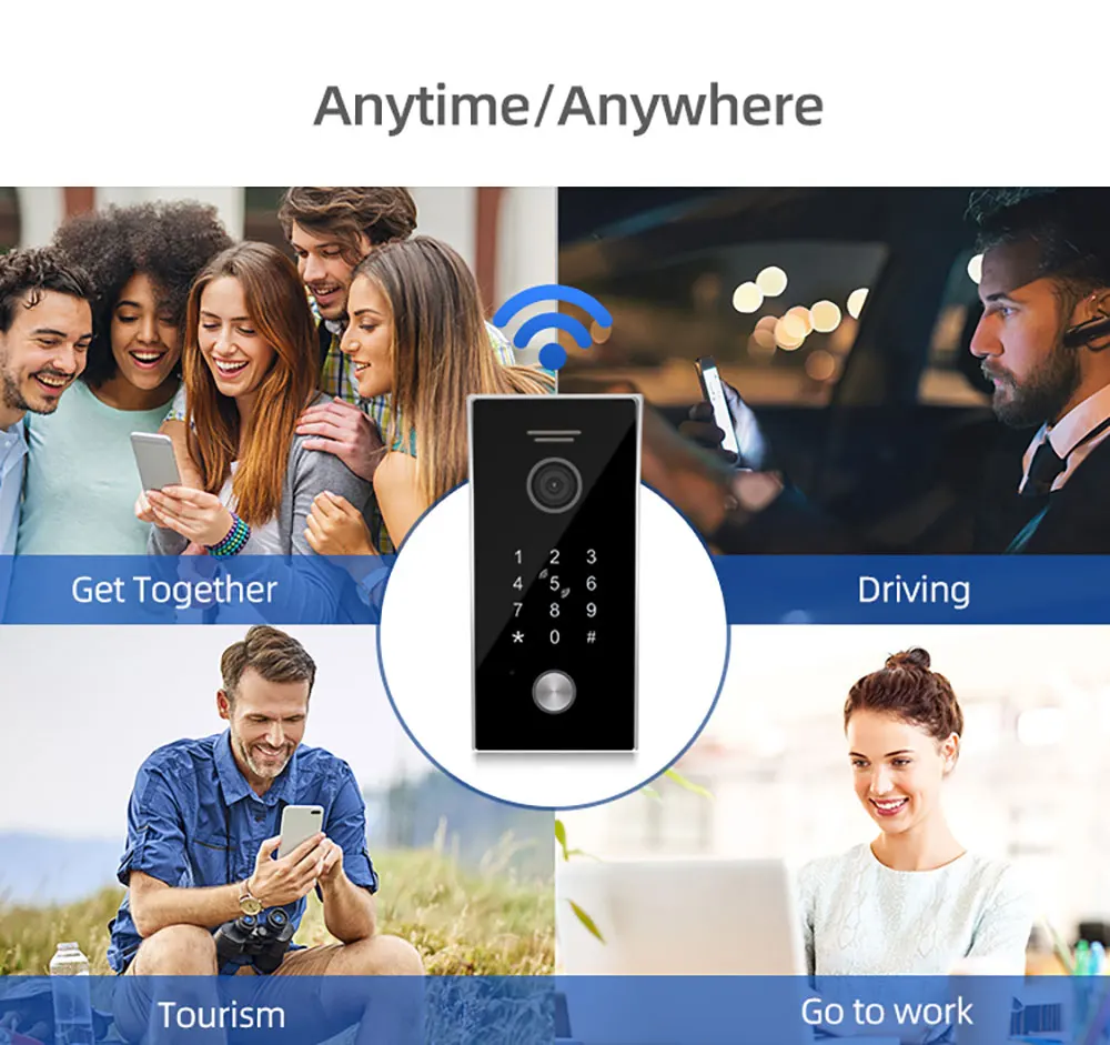 Tuya Smart Video Campanello Monitoraggio della sicurezza APP Sblocco remoto Scheda IC non con unità interna Può essere collegato all'alimentatore POE