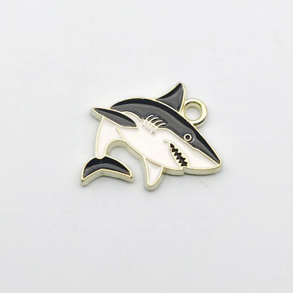 10pcs Shark Charm for Jewelry Making Accessories