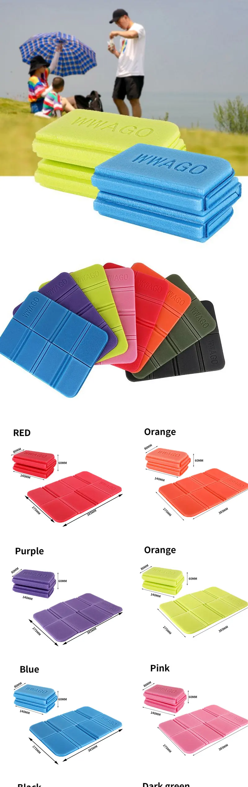 Outdoor Camping Klapp Sitz Pad Tragbare Wärmedämmung Pad Bus Schaum Kleine Sitz Pad Isolierung Schmutzig Bereich Rest Wasserdichte Pad – Detail 1