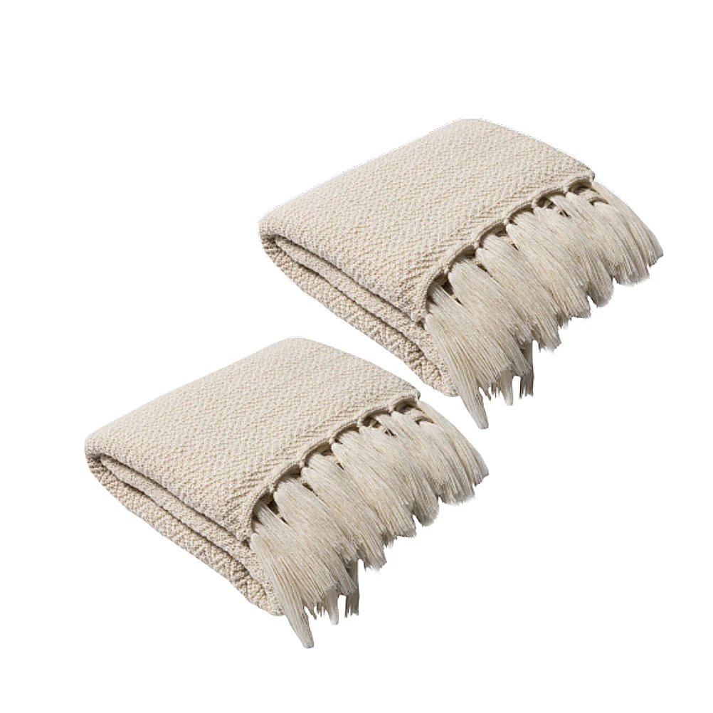 

130x160cm Warm Keep Blanket Soft Cozy Crochet Cover Tassel Blanket Breathable Material Ideal Bedding Travel Use