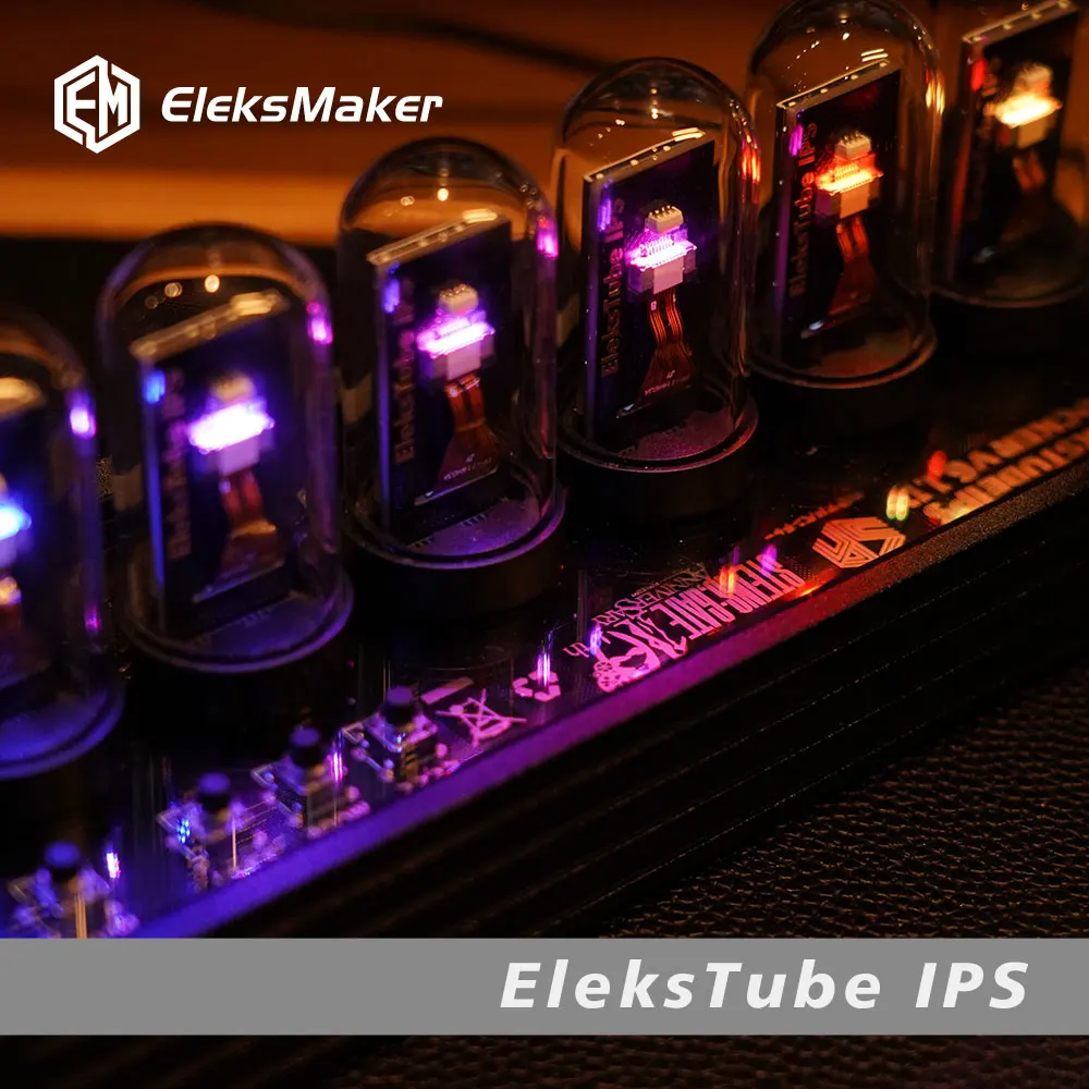 EleksMaker EleksTube IPS Nixie Digital Steins Gate Eleks Clock Glow Tube RGB 6-Bit Electronic Desktop Decoration Gift Divergense