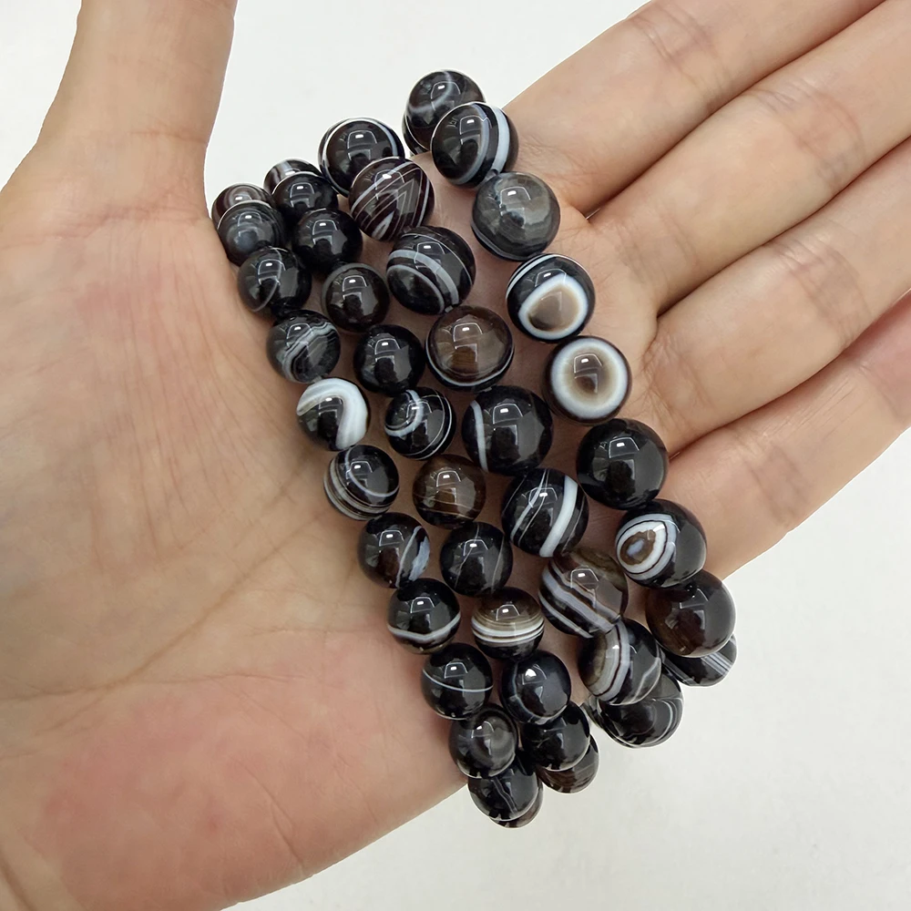 Natural Stone AAAA Quality Coffe Sardonyx Agate Round Loose Beads 6 8 10 12MM Pick Size For Jewelry Making