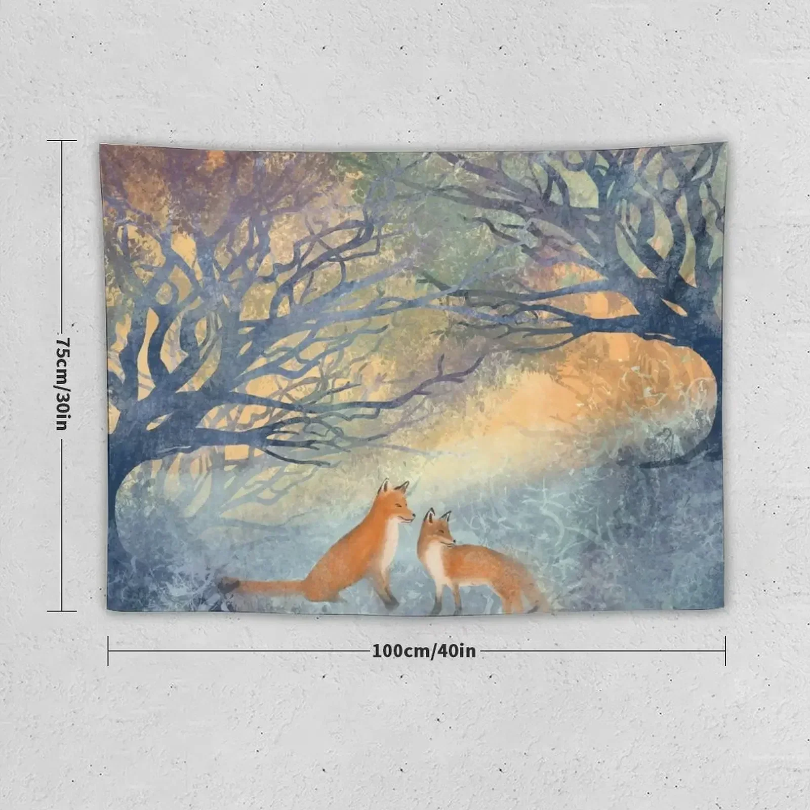 The Two Foxes Tapestry Home Decorations Wall Coverings Bedroom Decoration For Bedroom Tapestry