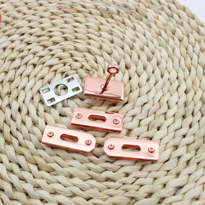 1-5 sets, Promotion Rose gold Locks rose gold hook clasp for sewing top quality women completely biki bags handbags purse