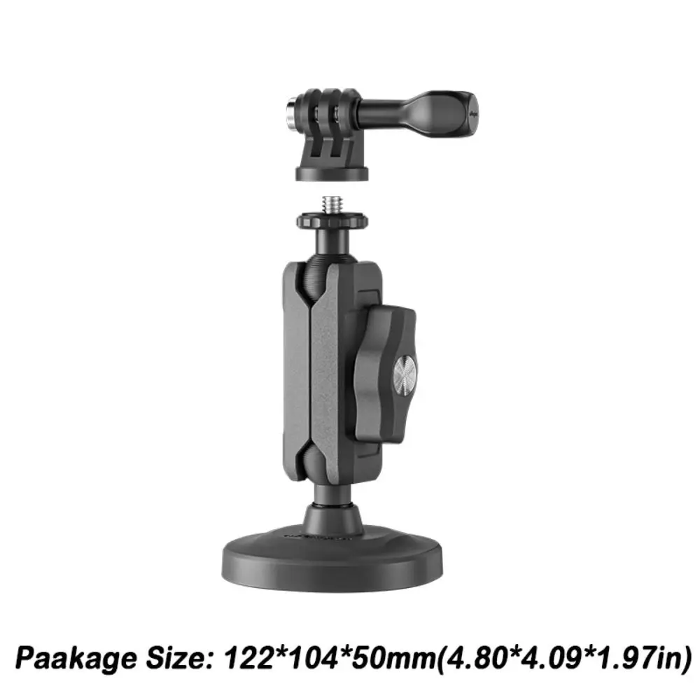 Base con staffa magnetica in lega di alluminio 360 °   Supporto per braccio magico con adattatore 1/4 regolabile durevole per Insta360/DJI Osmo Action/Pocket