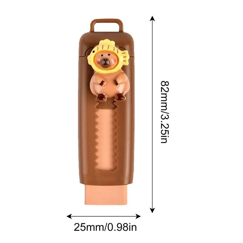 Капибара выдвижные ластики милые канцелярские принадлежности ластики для карандашей Push-Pull детские ластики мультфильм капибара резиновый ластик капибара