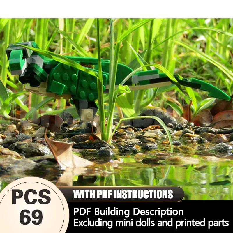 

Creators Animal Series Model MOC Building Bricks Pycnonemosaurus Modular Technology Gifts Holiday Assemble Children Toys Suit