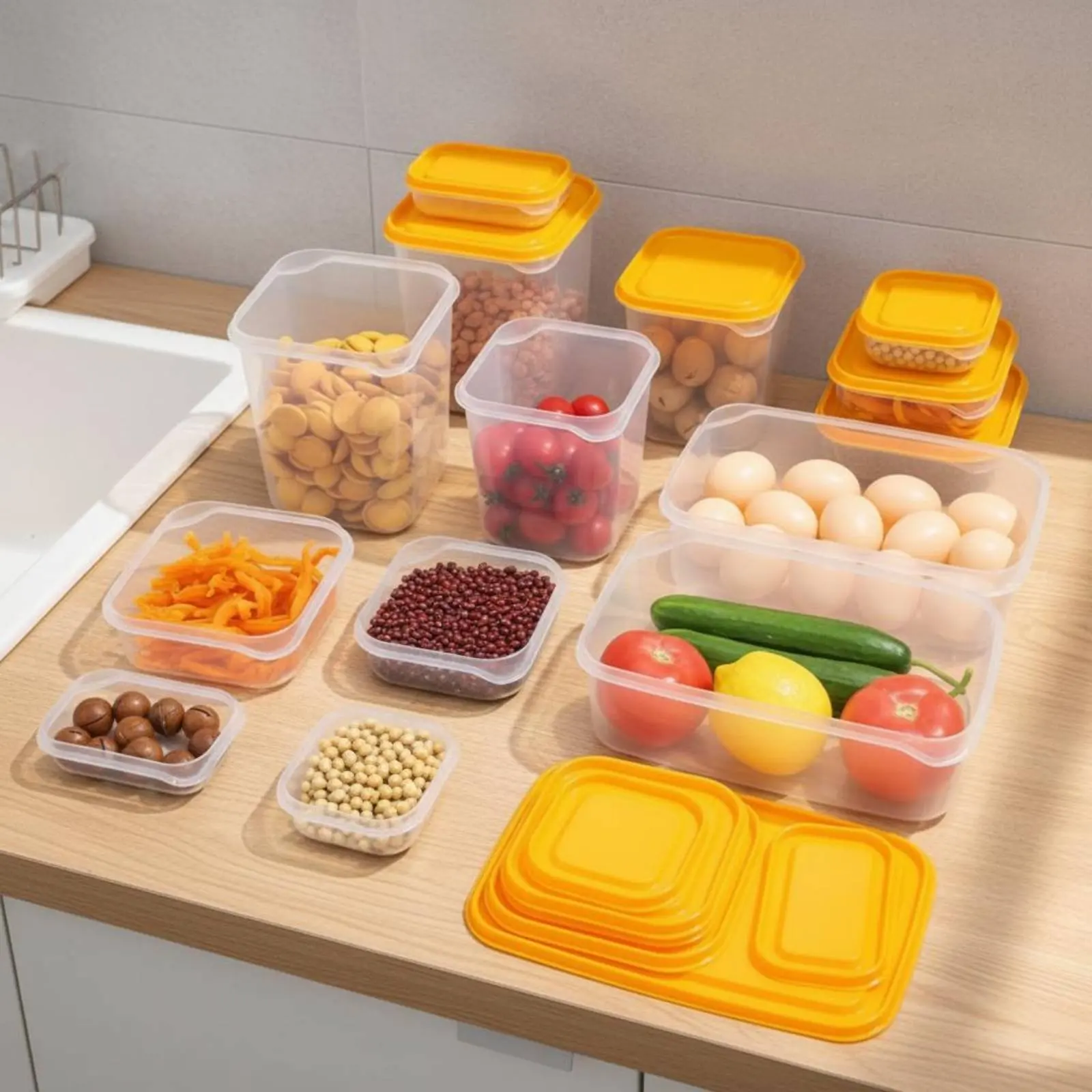 ชุดกล่องเก็บอาหารในตู้เย็น 17 - Food Storage With Lids บทวิจารณ์และราคา