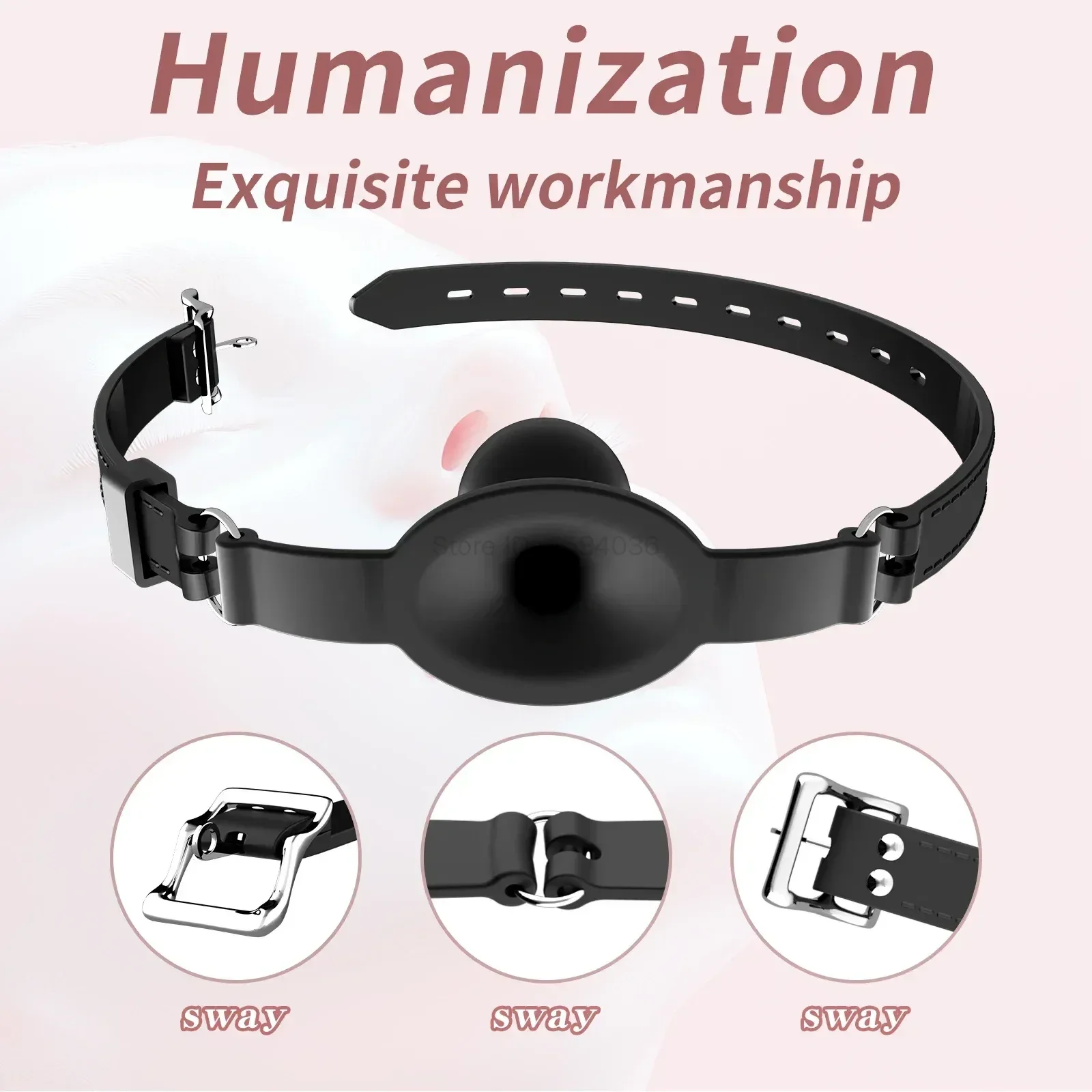 سيليكون تنفس الفم المكونات BDSM عن طريق الفم الكرة الكمامة حزام قابل للضبط المثيرة الجنس لعب للأزواج دورين لعب sexyshop ألعاب الكبار