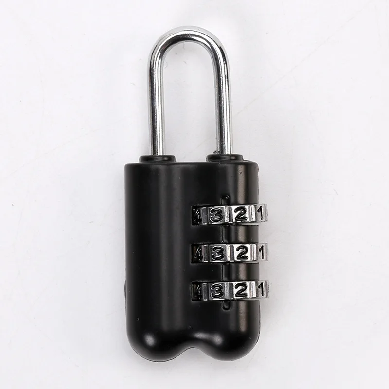 ใหม่ Mini Combination Lock สำหรับกระเป๋าเดินทางกระเป๋าเป้สะพายหลังลิ้นชัก Security รหัสผ่านกุญแจสามตำแหน่งอะลูมินัมอัลลอยล็อค