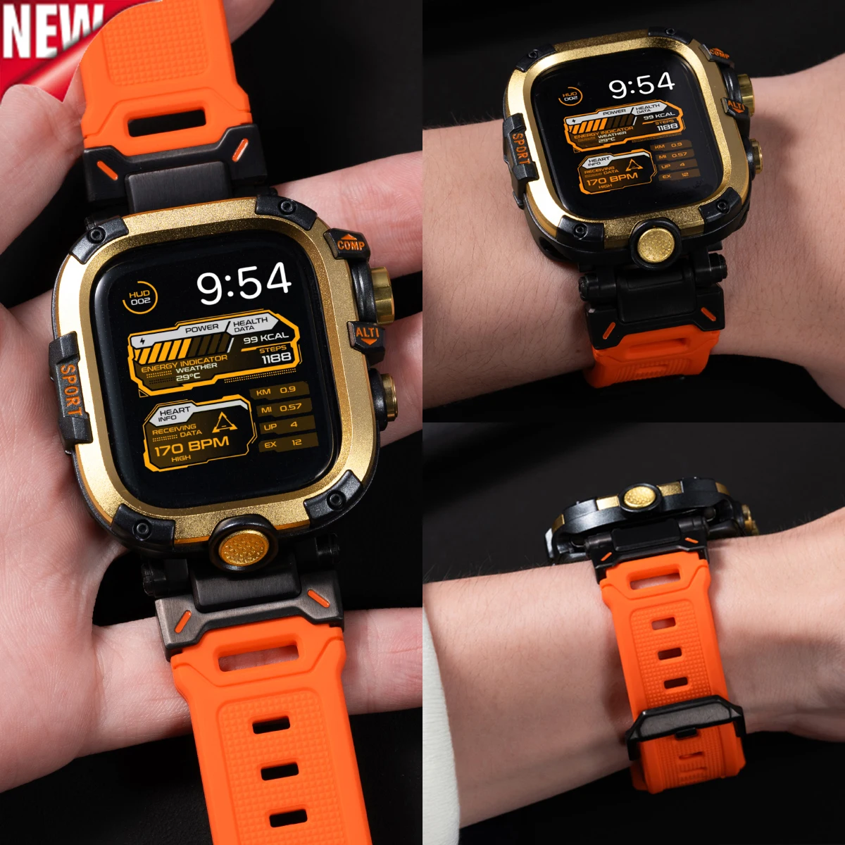 

PC Case+Strap for Iwatch Ultra 49mm 44 45 46mm Cover+Film Band for Apple Watch Series 11 10 9 8 7 6 5 4 SE Smartwatch Bracelet