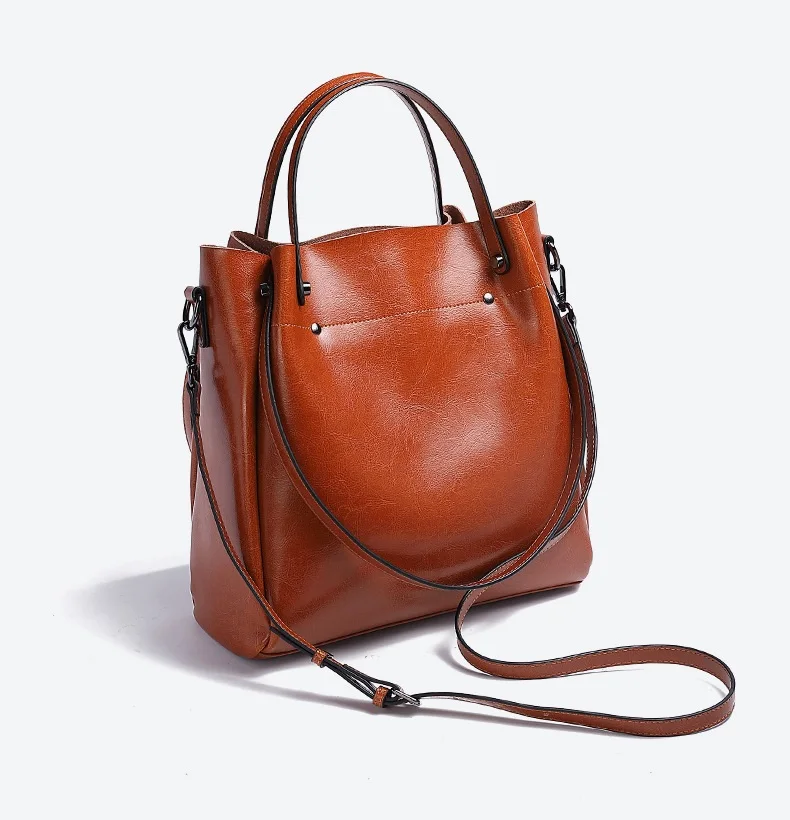 

Genuine Leather Women Tote Bags Fashion Ladies Shoulder Bags Women Sling Bags Female Handbags