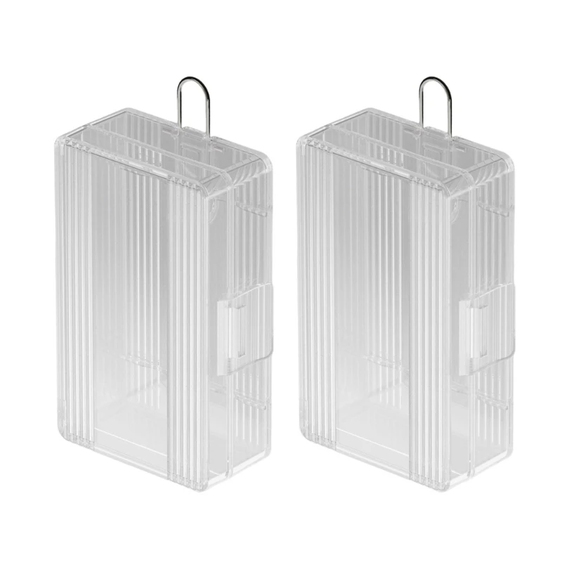 Clear Battery Storage Case for 2pc 21700 Batteries Container Protect Your Batteries, Prevent Short Circuit and Dust