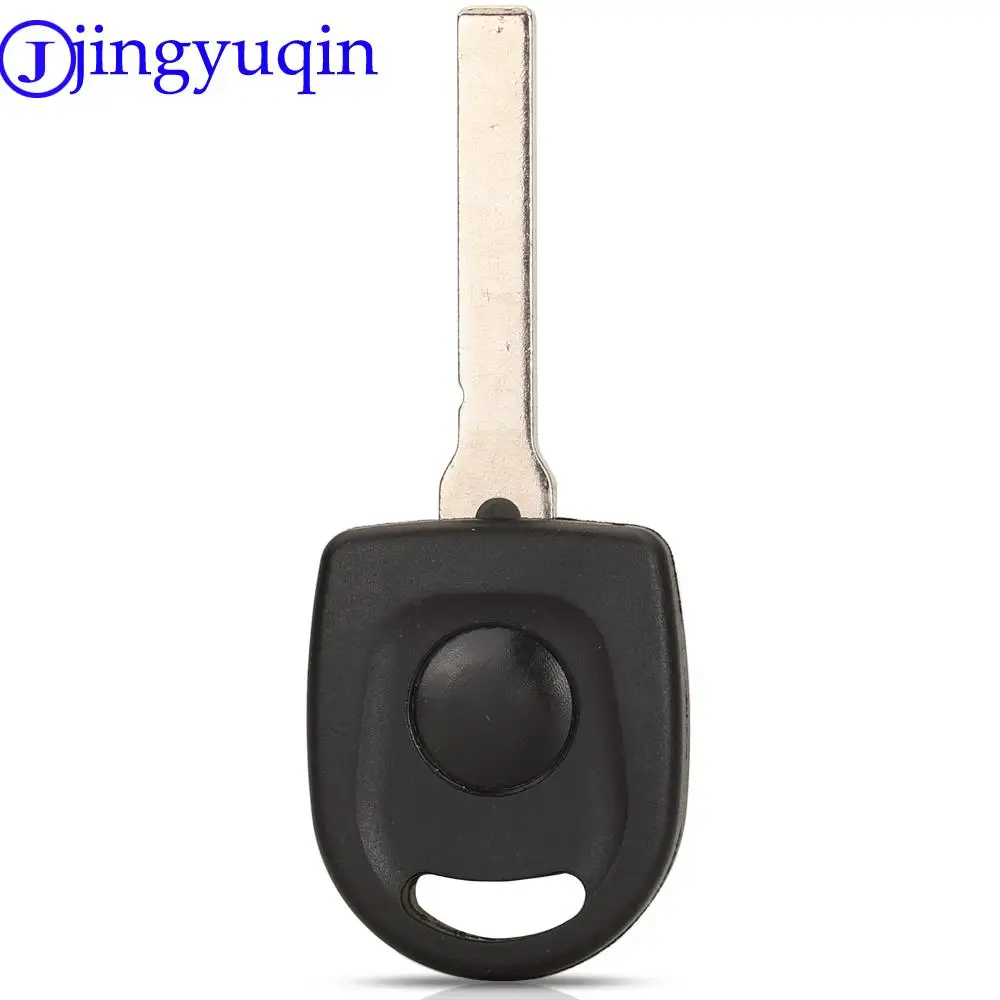 Jingyuqin 10ps lâmina sem cortes hu66 hu162t lâmina chave do carro capa em branco para vw volkswagen passat transponder chave escudo